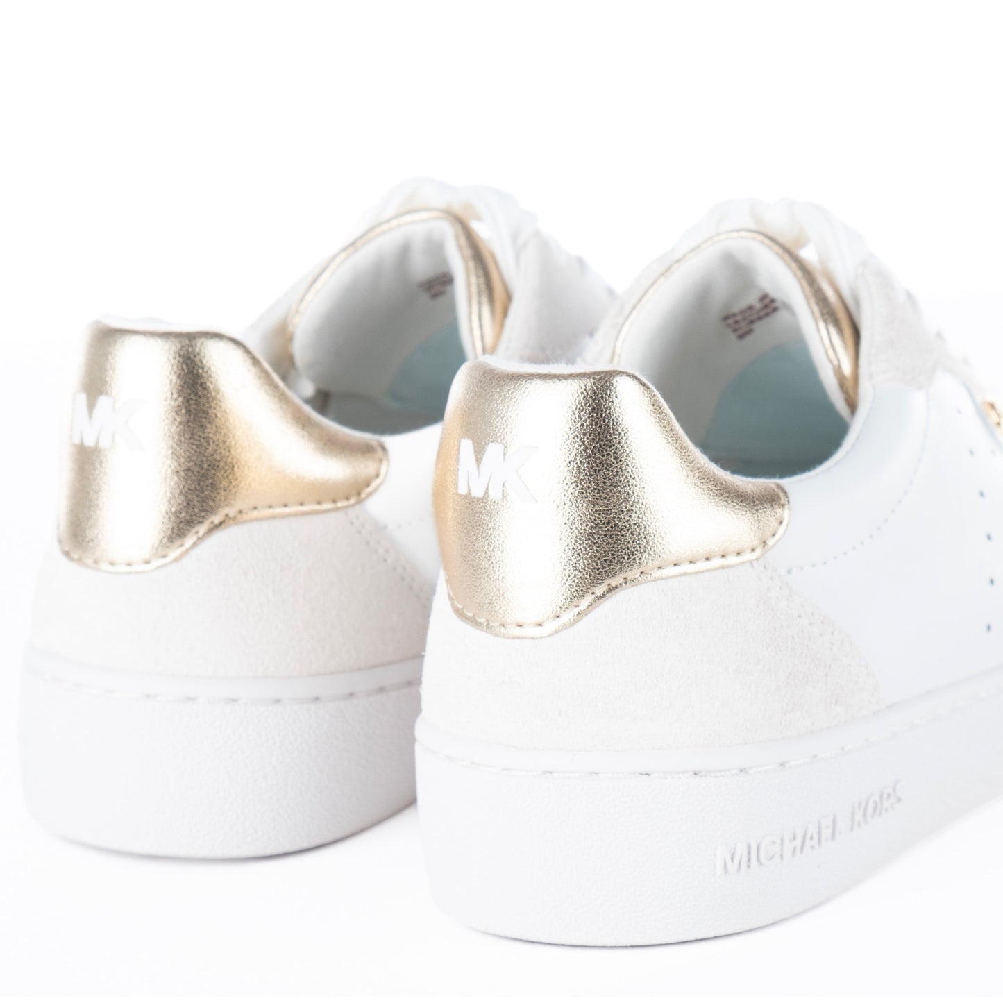 Ténis Femininos Michael Kors Branco Dourado com Detalhes Elegantes