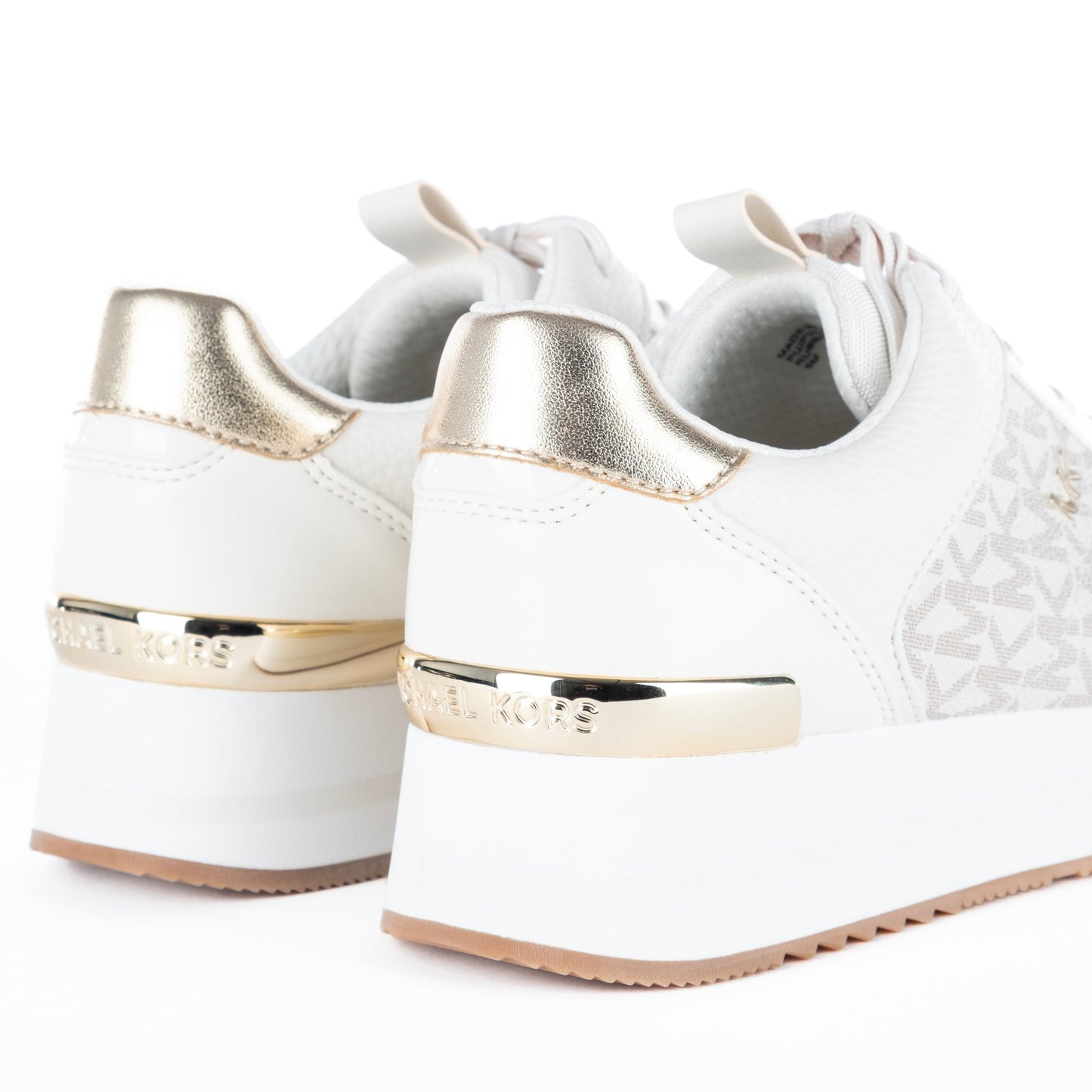 Ténis Femininos Michael Kors Vanilla com Detalhes Dourados