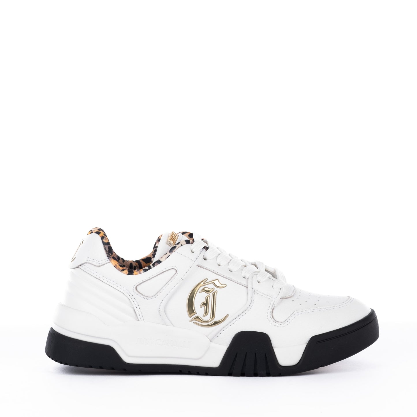 Ténis Mulher Just Cavalli Branco com Detalhe Animal Print