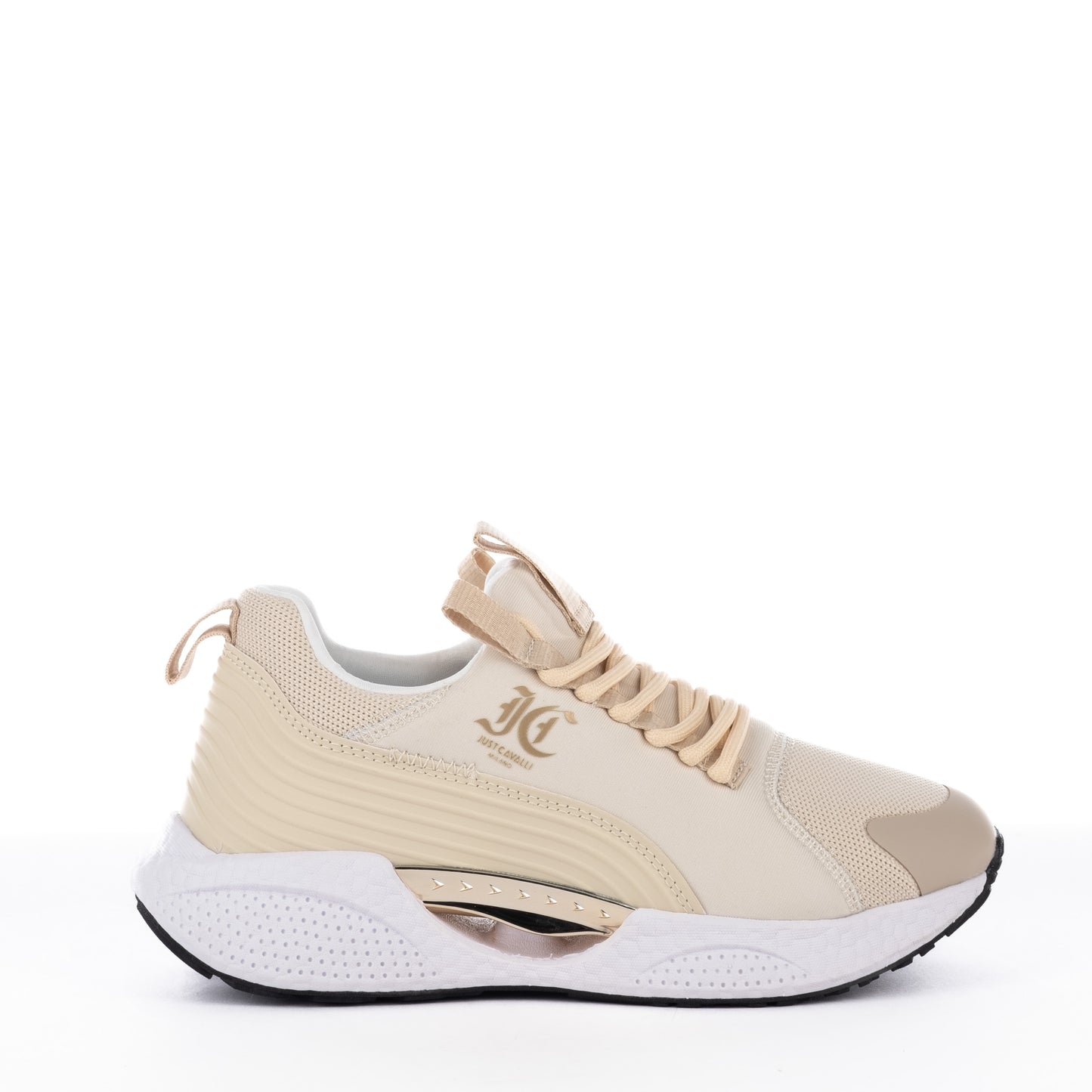 Ténis Mulher Just Cavalli Bege com Detalhes Modernos