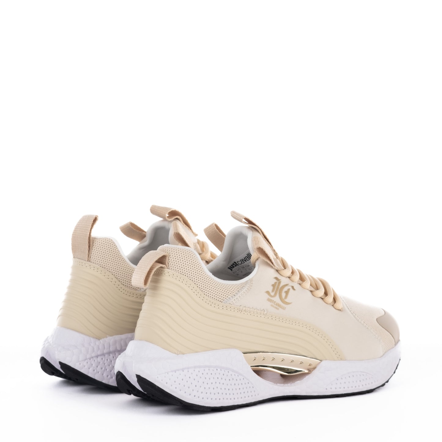 Ténis Mulher Just Cavalli Bege com Detalhes Modernos