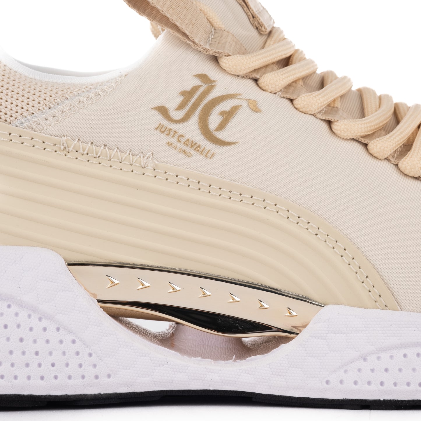 Ténis Mulher Just Cavalli Bege com Detalhes Modernos