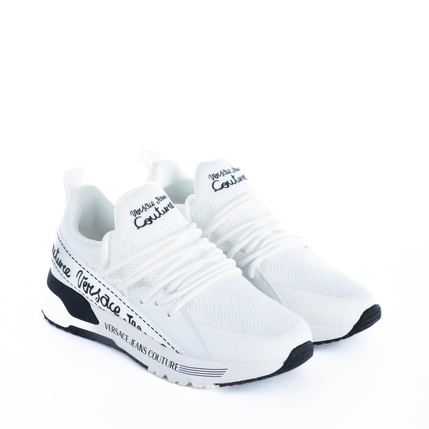 Ténis Mulher Versace Jeans Couture Branco com Detalhes Preto