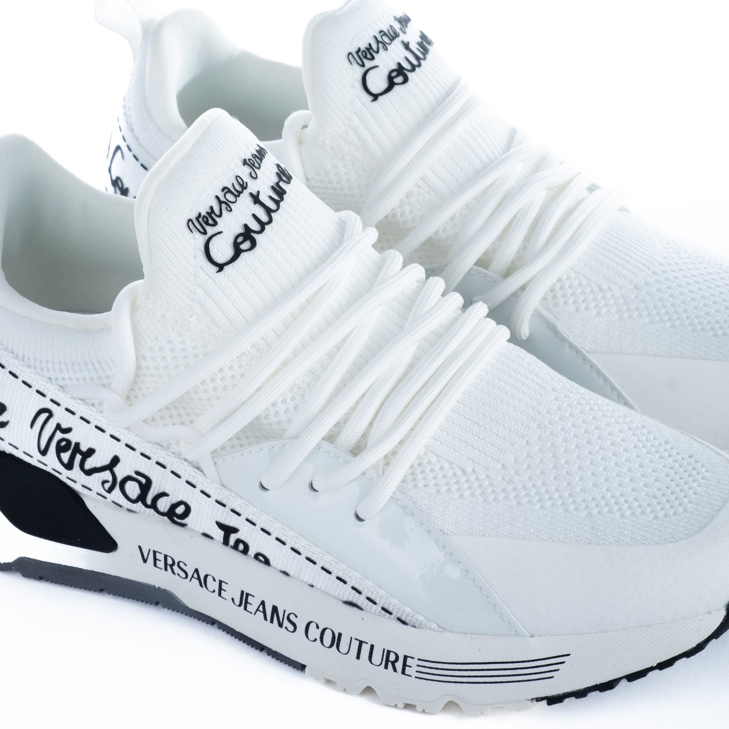 Ténis Mulher Versace Jeans Couture Branco com Detalhes Preto