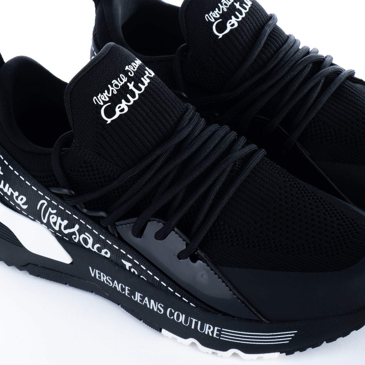 Ténis Mulher Versace Jeans Couture Preto Moderno Detalhado