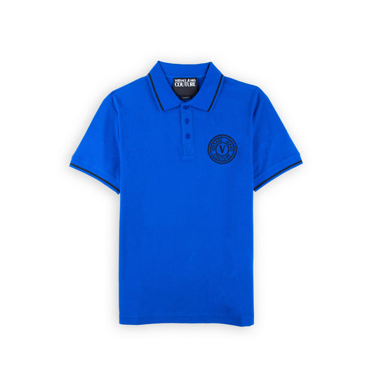 Polo Homem Versace Jeans Couture Azul com Detalhes