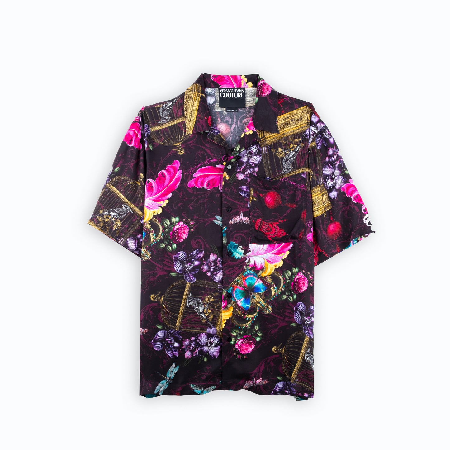 Camisa Homem Versace Couture Estampada Multicolorida