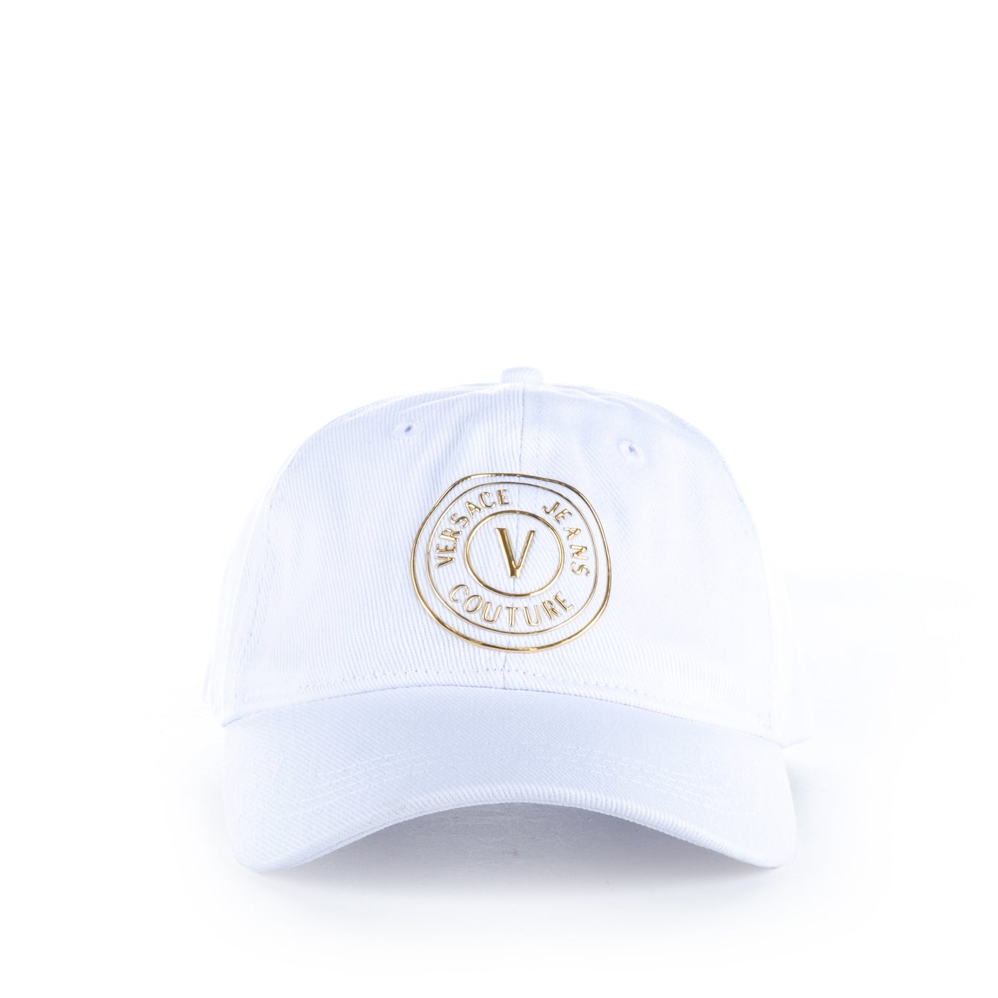 Boné Unissexo Versace Jeans Couture Branco com Logo Dourado