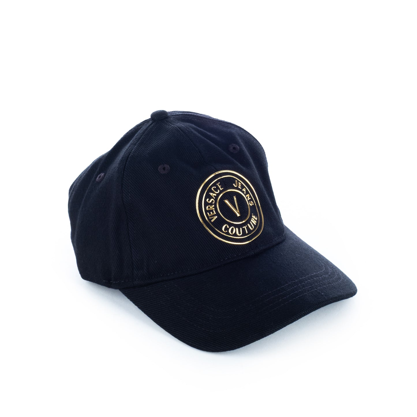 Boné Masculino Versace Jeans Couture Preto com Logo Dourado