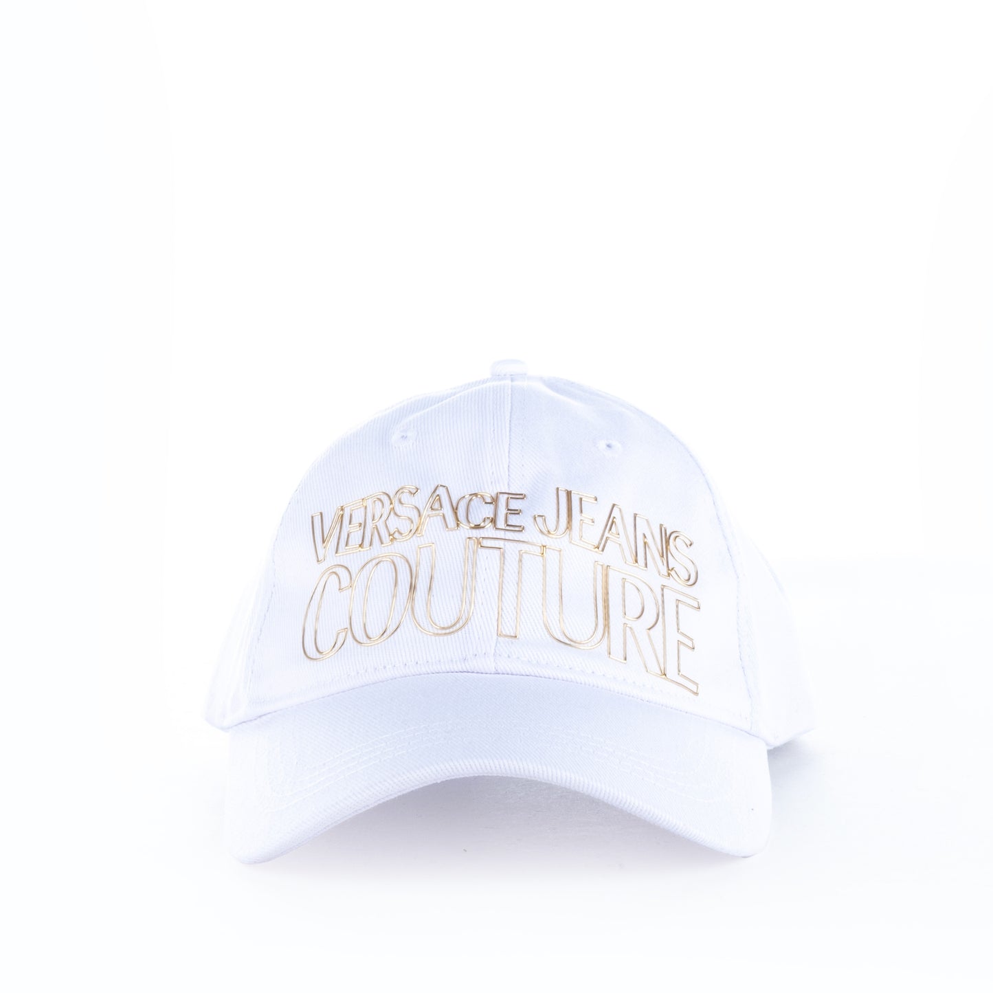 Boné Masculino Versace Jeans Couture Branco com Logo Dourado