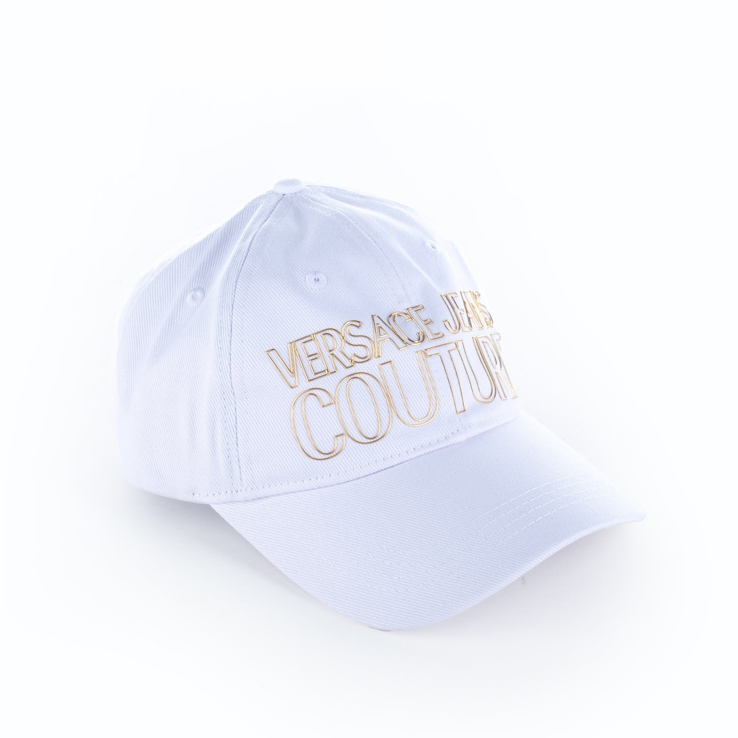 Boné Masculino Versace Jeans Couture Branco com Logo Dourado