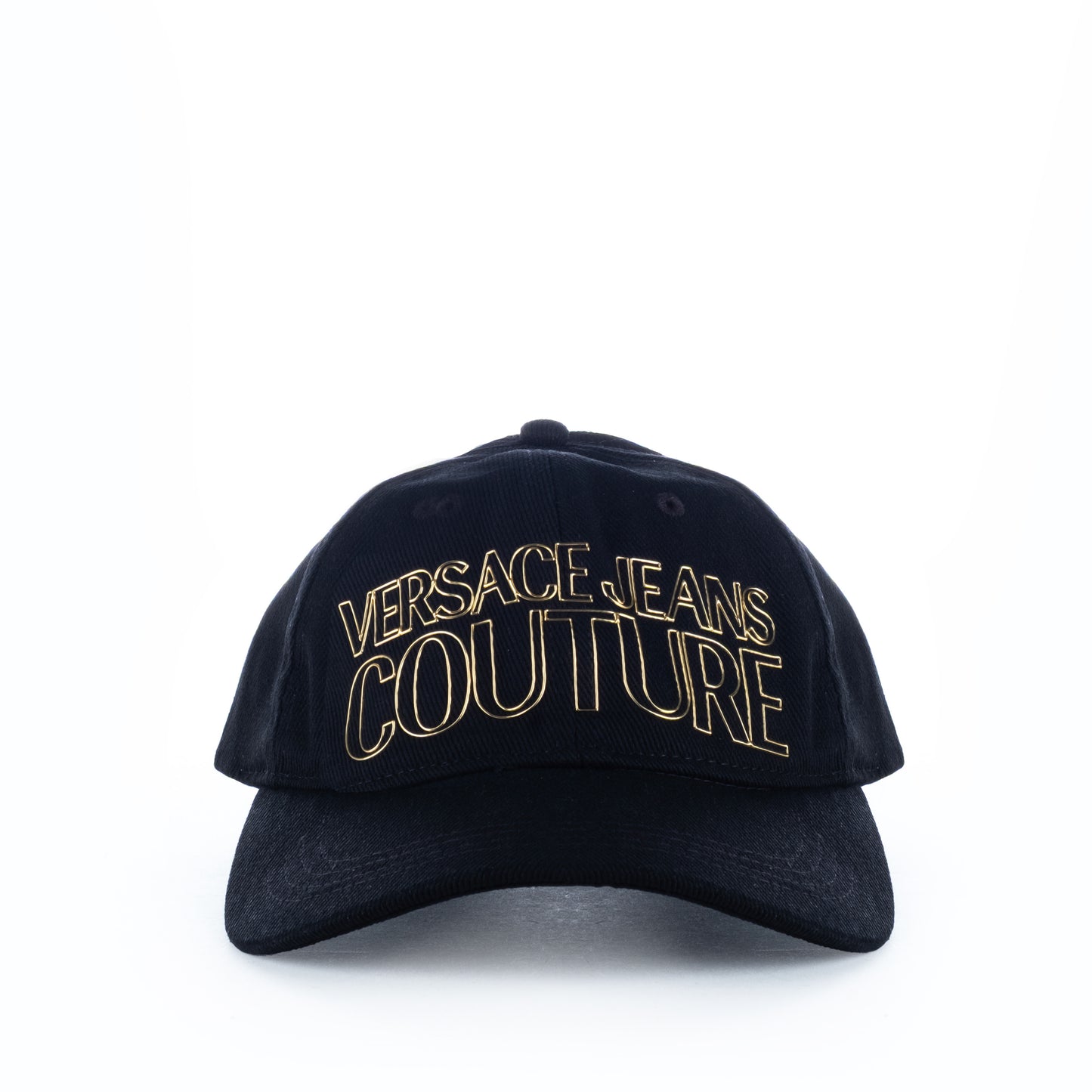 Boné Unissexoo Versace Jeans Couture Preto com Logo Dourado