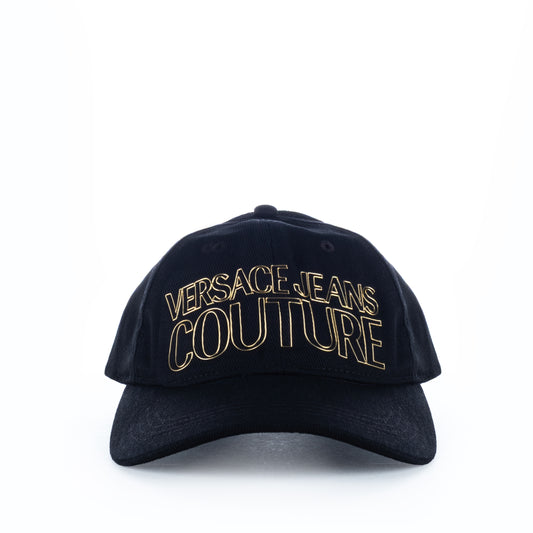 Boné Unissexoo Versace Jeans Couture Preto com Logo Dourado