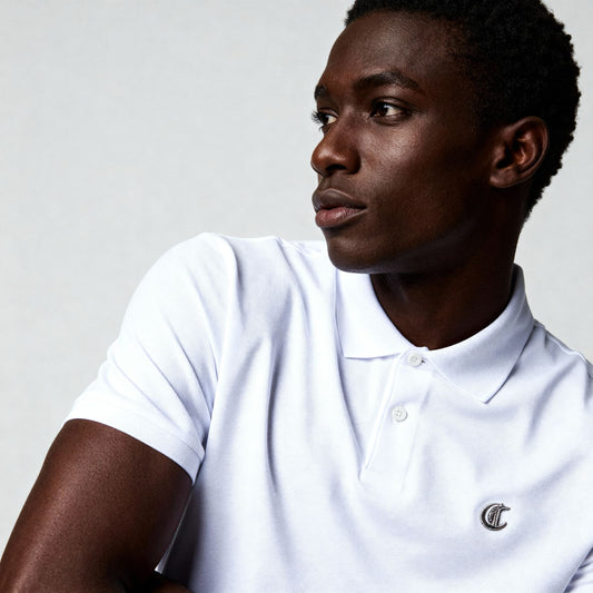 Polo Homem Just Cavalli Branco com Detalhe Logo