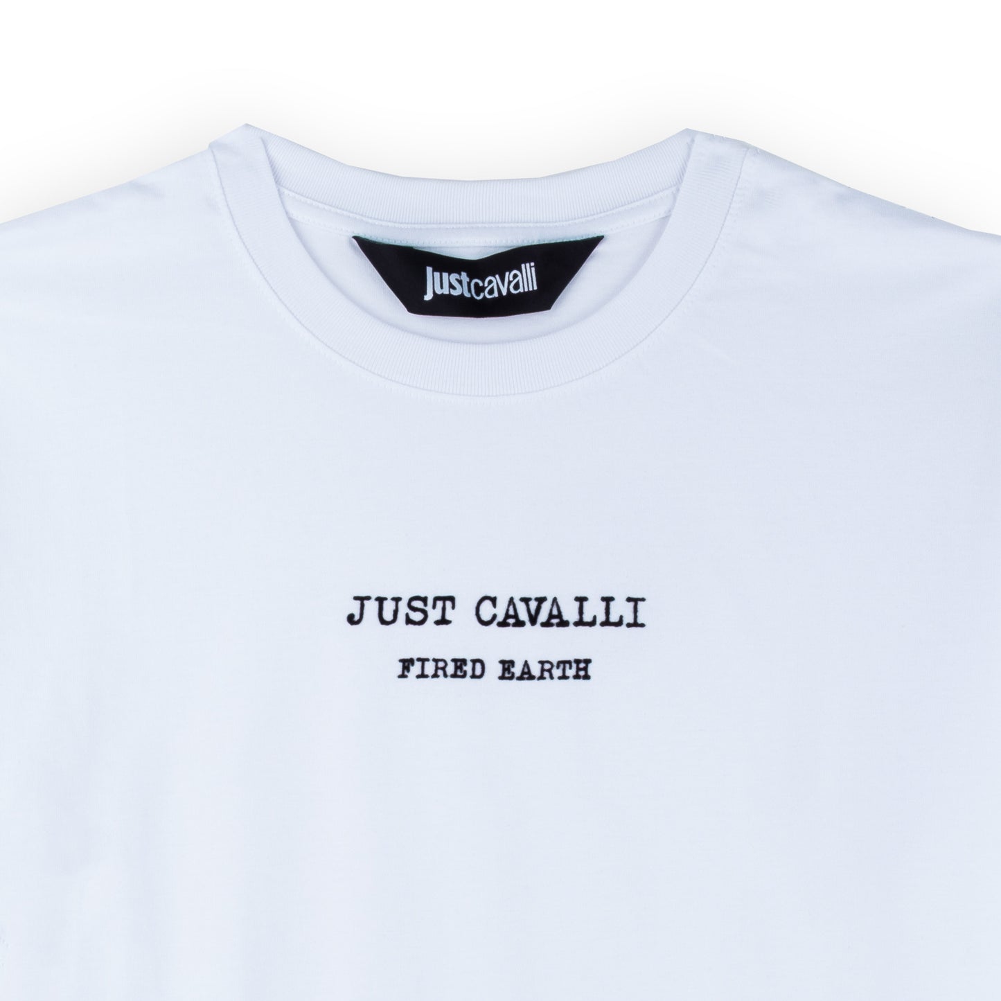 T-Shirt Homem Just Cavalli Branca com Logo