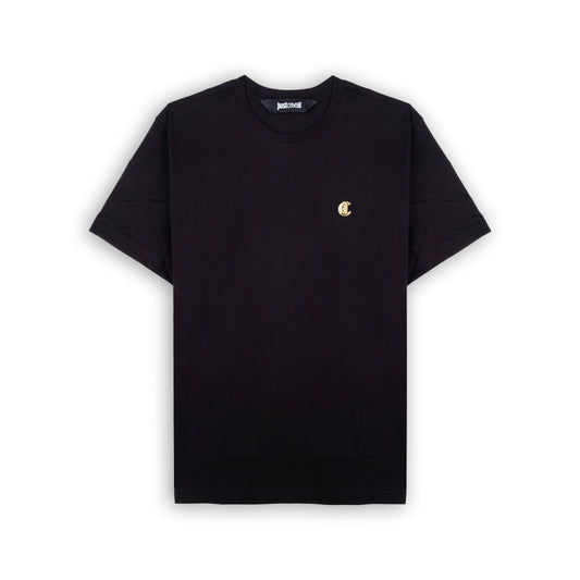 T-Shirt Homem Just Cavalli Preta com Logo