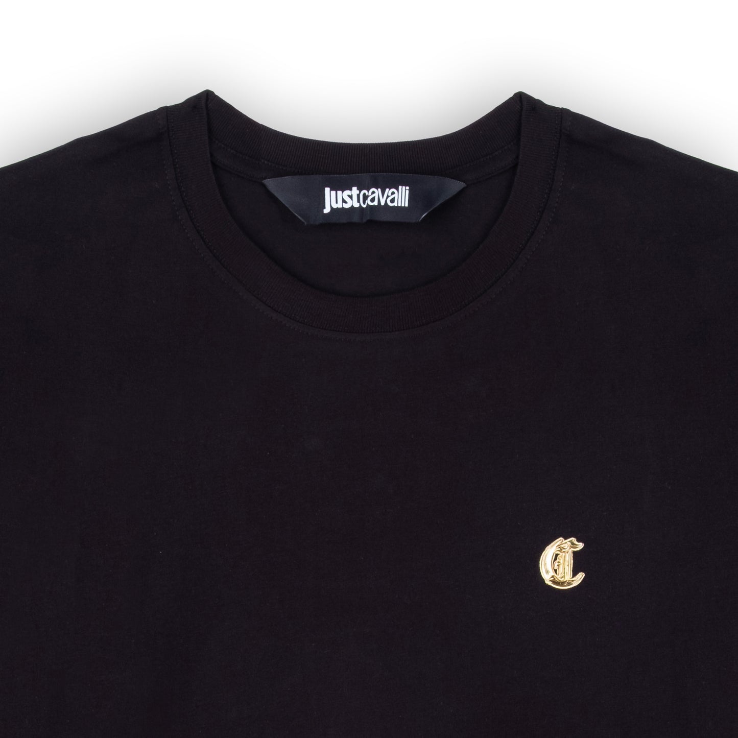 T-Shirt Homem Just Cavalli Preta com Logo