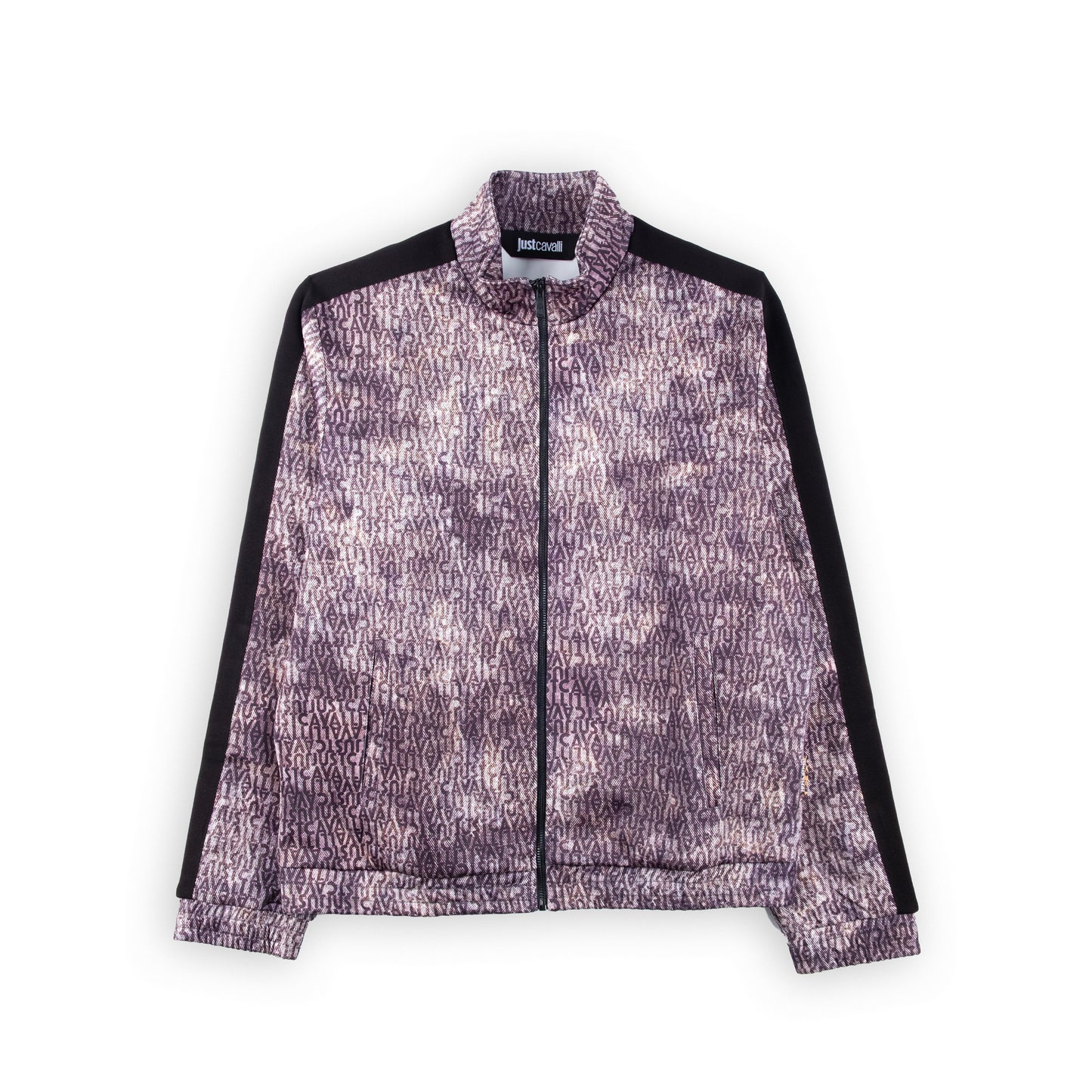Casaco Homem Just Cavalli Multicolor Padrão Abstrato com Fecho Zip