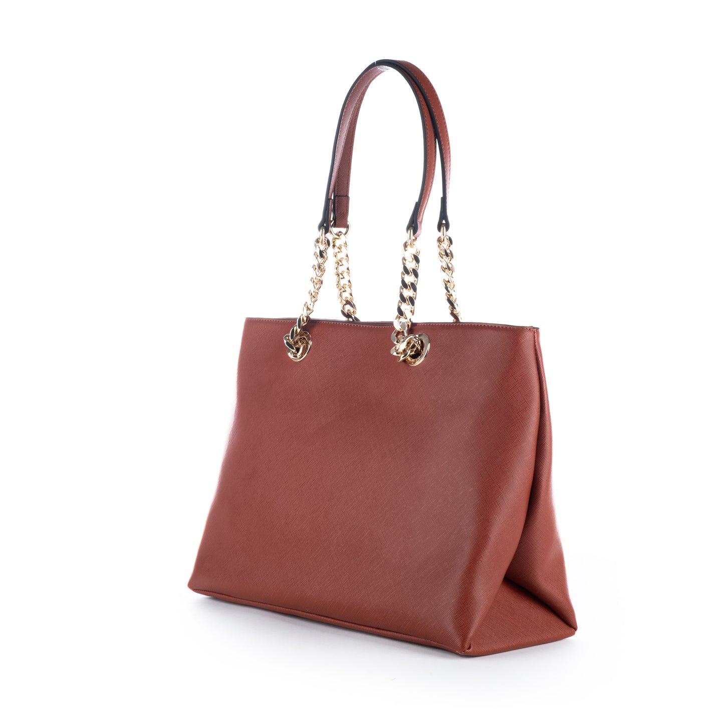 Bolsa de ombro Just Cavalli, Marrom com Detalhes em Corrente Dourada