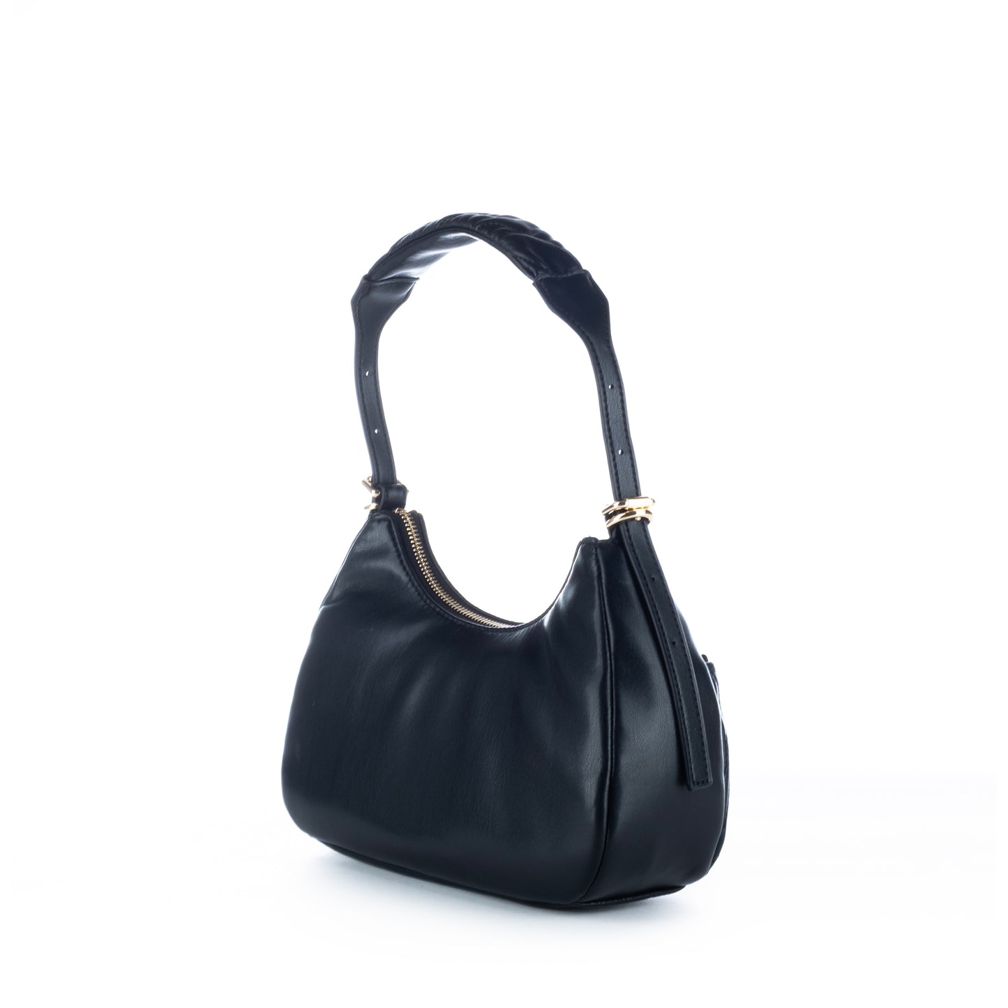 Bolsa de ombro Just Cavalli Preta com Detalhes Dourados