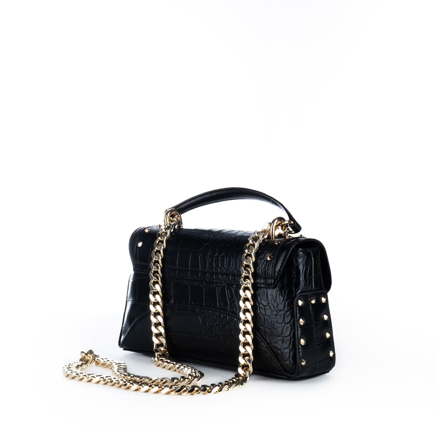 Bolsa de Ombro Clutch Just Cavalli Preta com Tachas