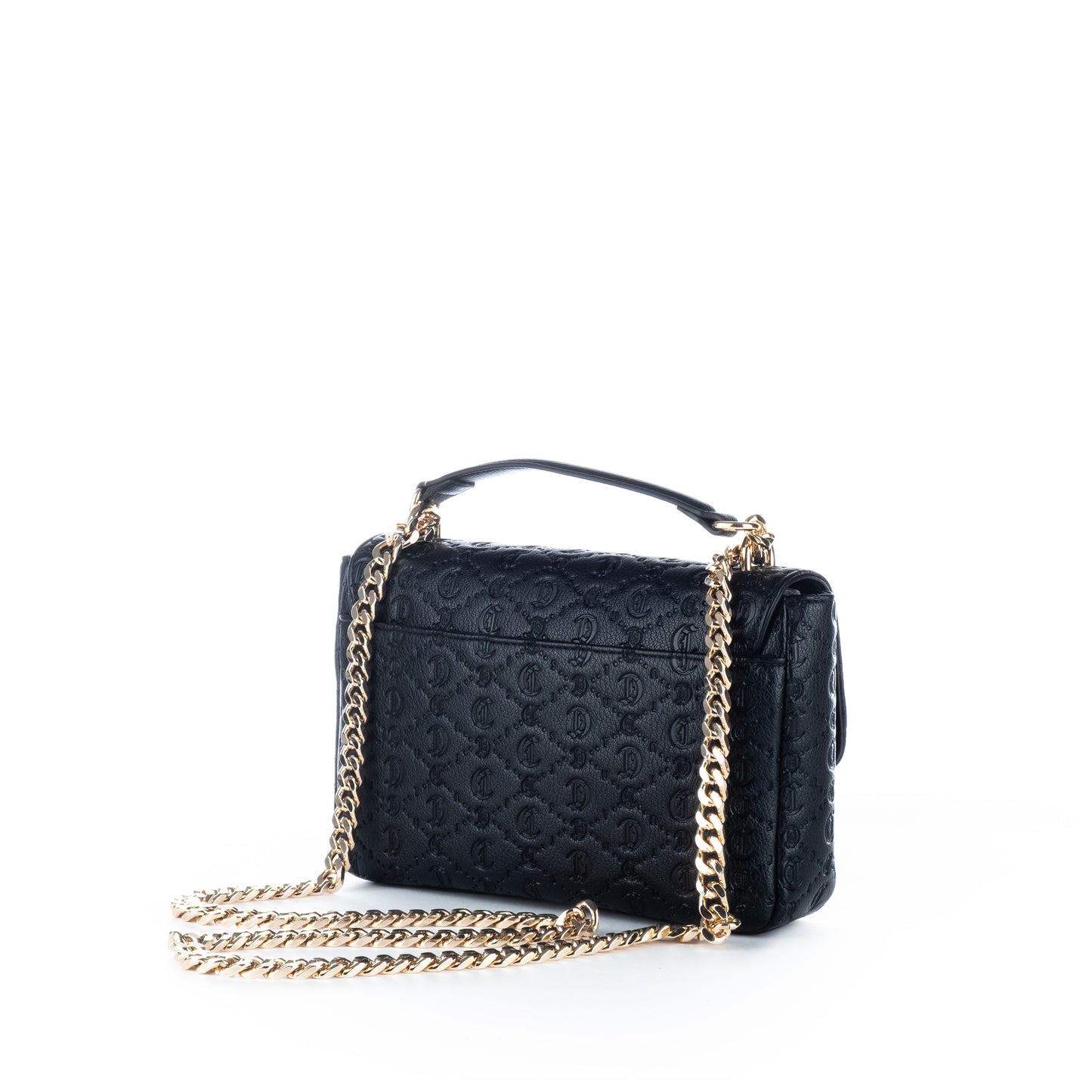 Bolsa Tiracolo Just Cavalli Preta com Detalhe Texturizado
