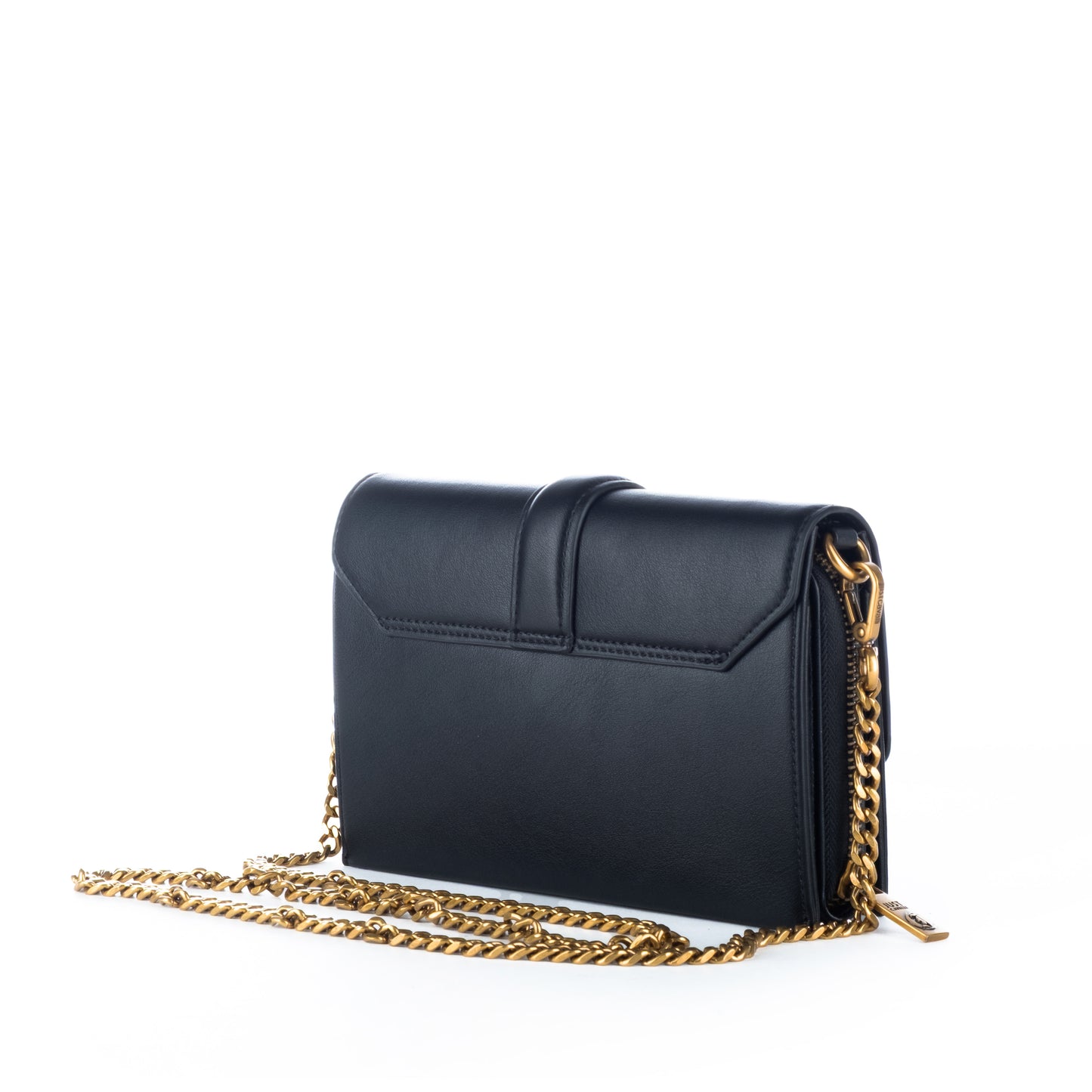 Bolsa Tiracolo Clutch Just Cavalli Mulher Preta com Detalhe em Dourado