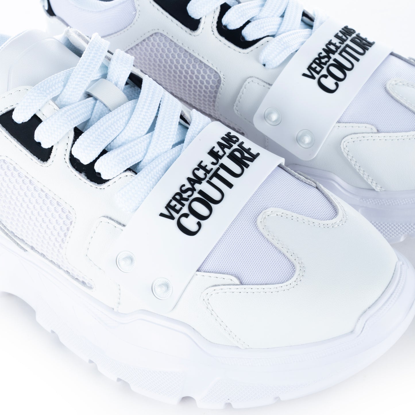 Ténis Homem Versace Couture Brancos com Detalhes Modernos