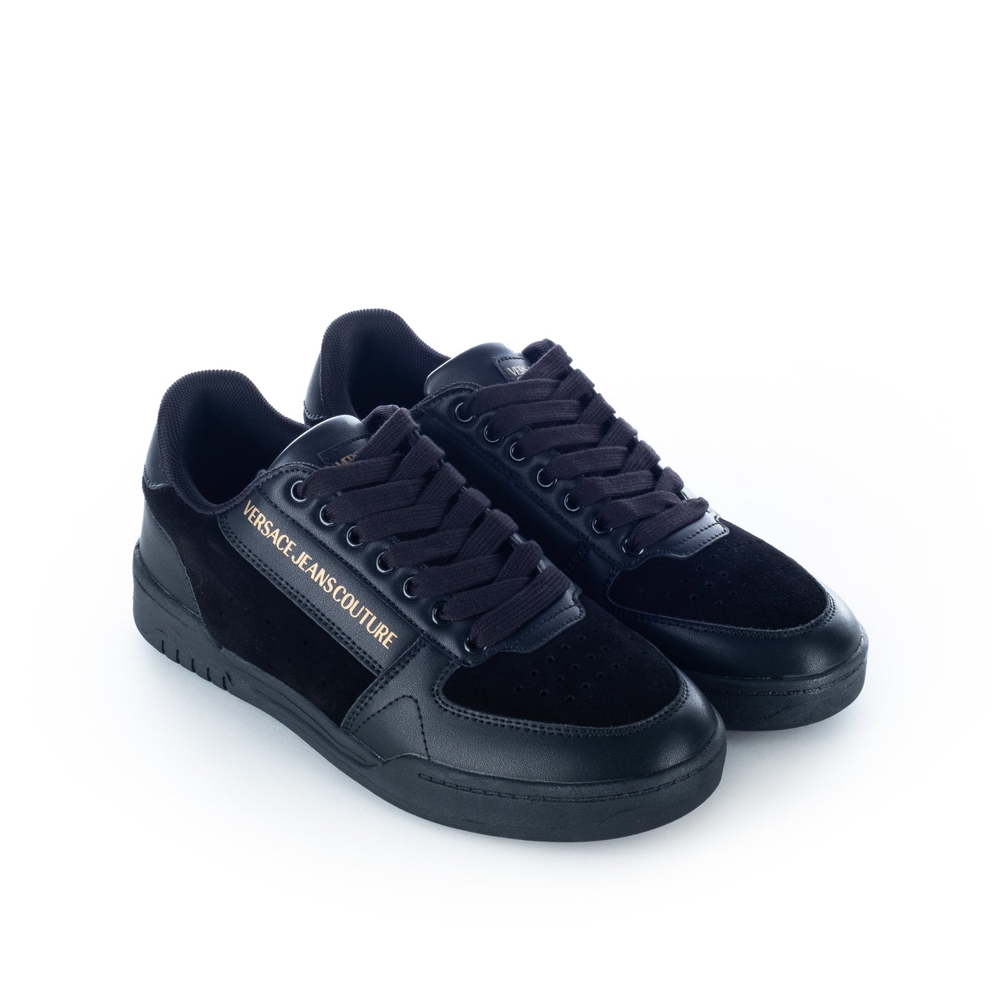 Ténis Homem Versace Jeans Couture Preto com Detalhes Dourados