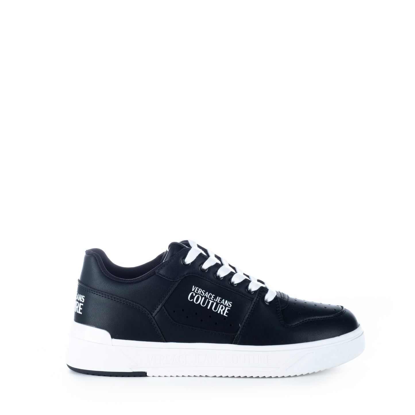 Ténis Homem Versace Jeans Couture Preto com Detalhes Elegantes