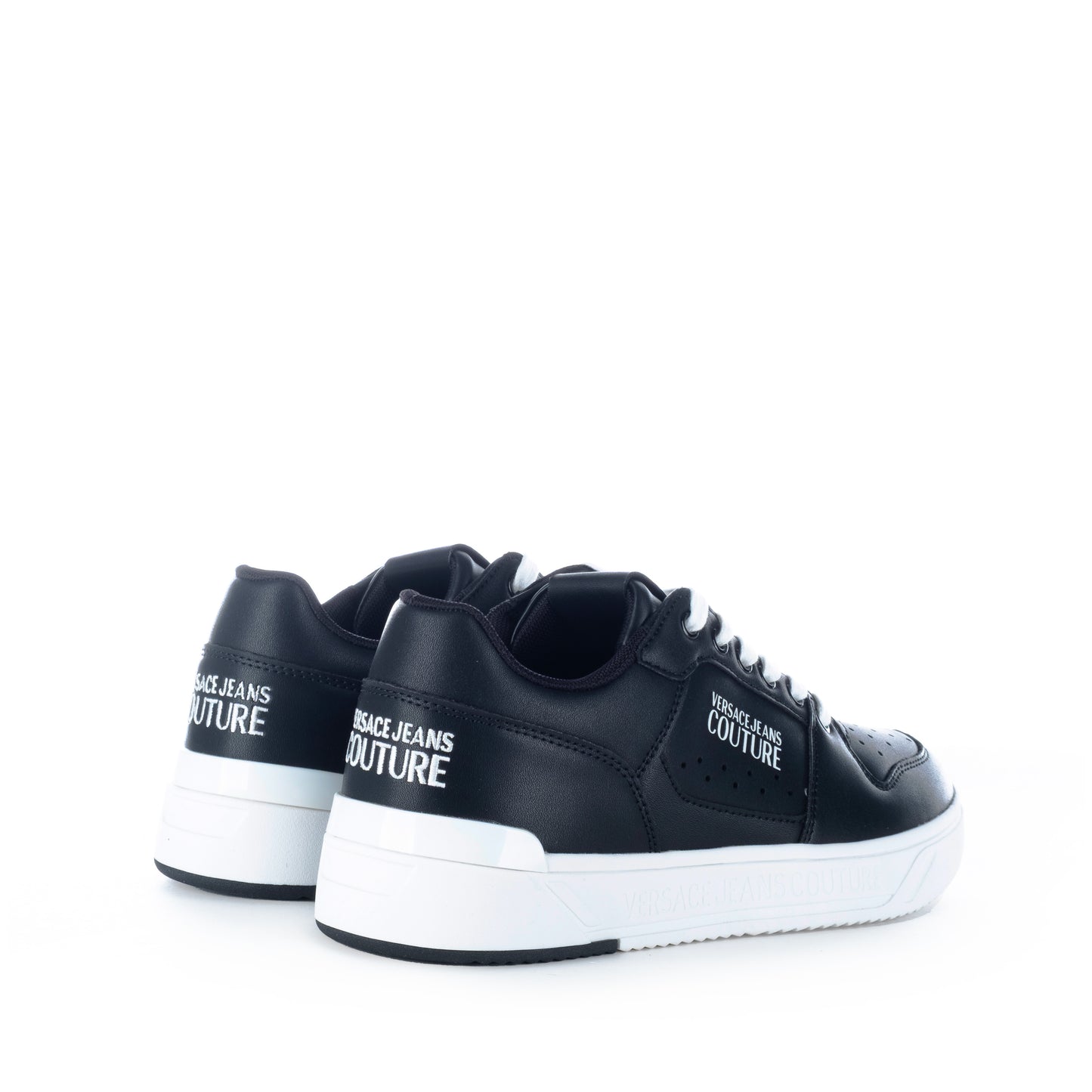 Ténis Homem Versace Jeans Couture Preto com Detalhes Elegantes