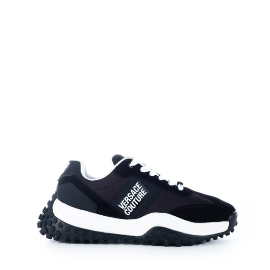 Ténis Homem Preto Versace Couture com Logotipo Destacado