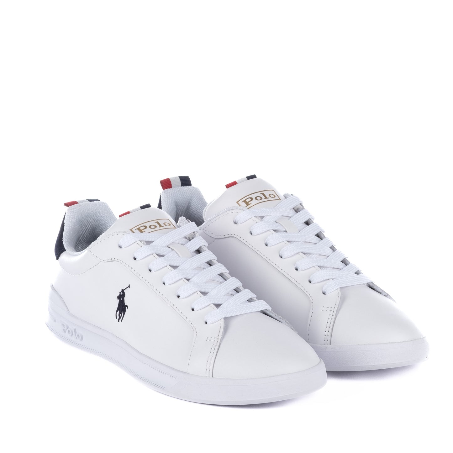 Ténis Homem Ralph Lauren Branco com Detalhes em Azul e Vermelho