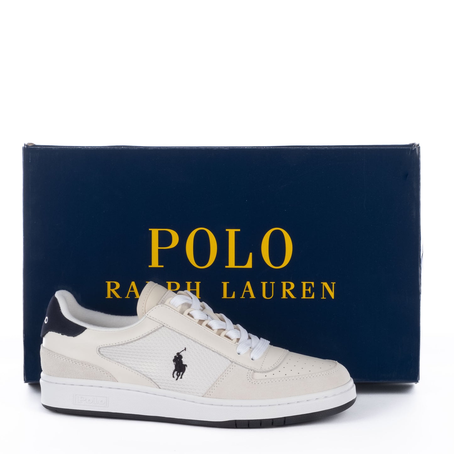 Ténis Homem Ralph Lauren Branco com Detalhe Azul