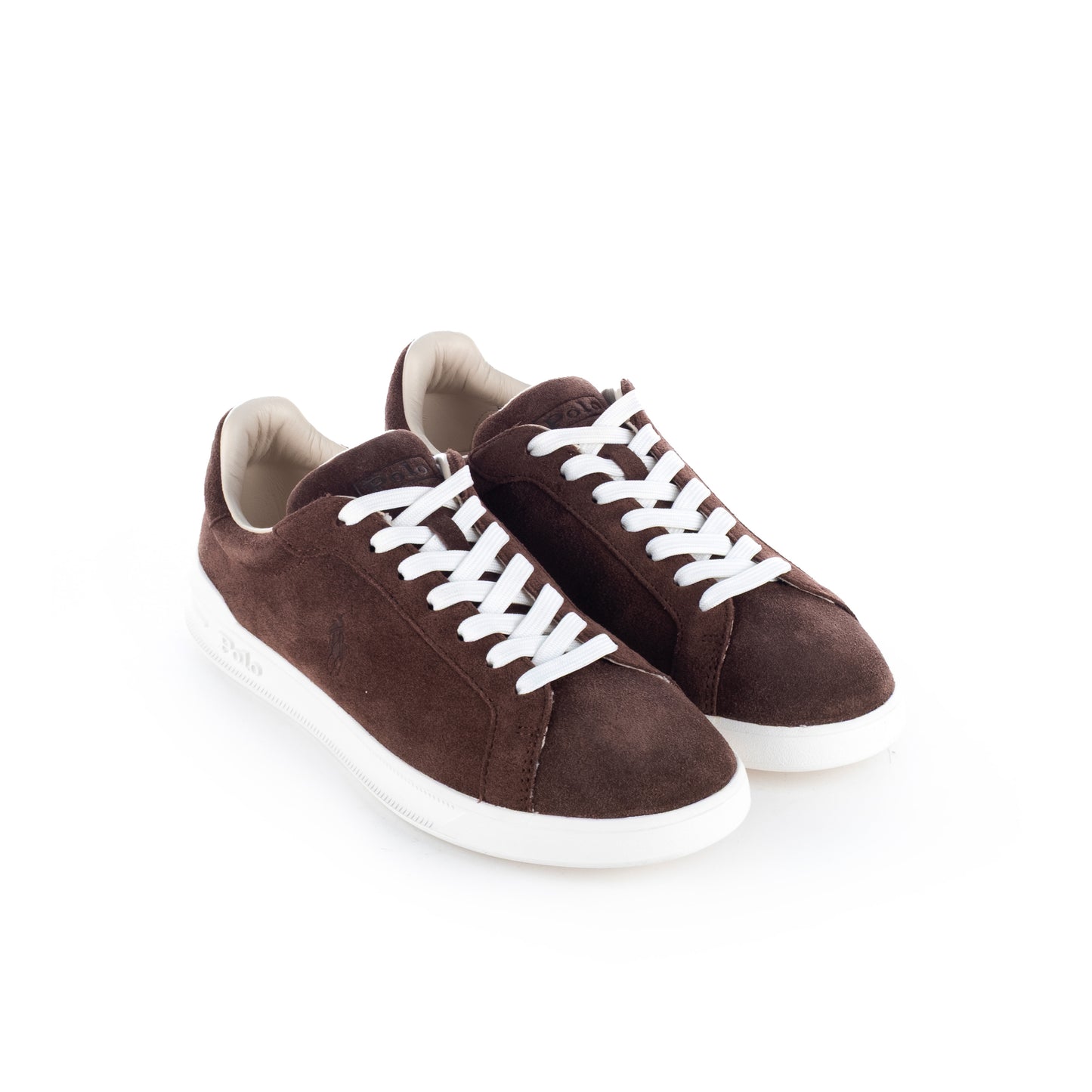 Ténis Homem Ralph Lauren Marrom em Camurça