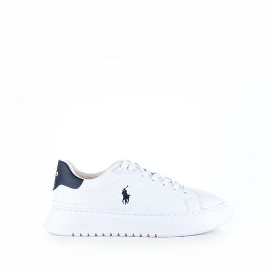 Ténis Homem Ralph Lauren Branco com Detalhes Pretos
