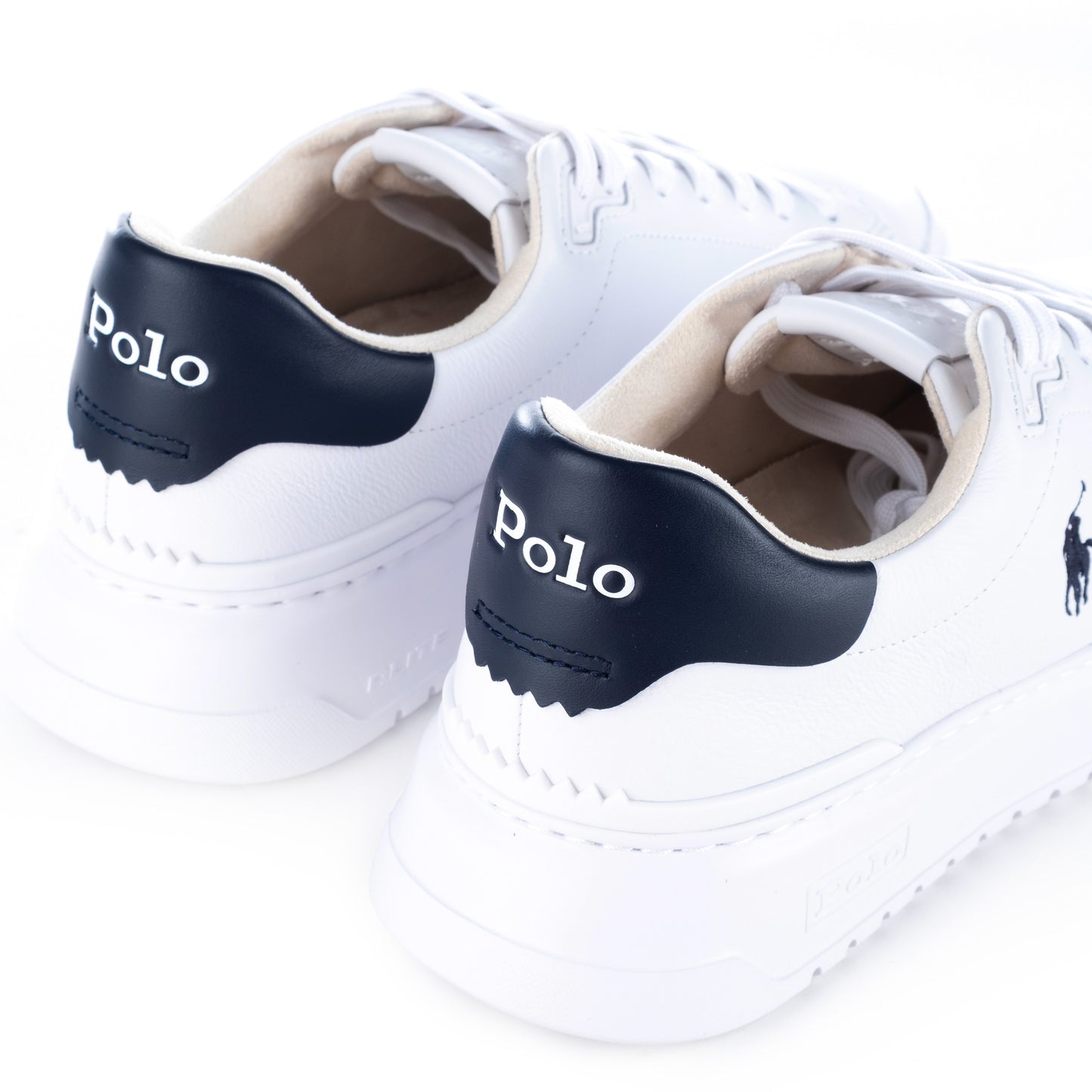 Ténis Homem Ralph Lauren Branco com Detalhes Pretos