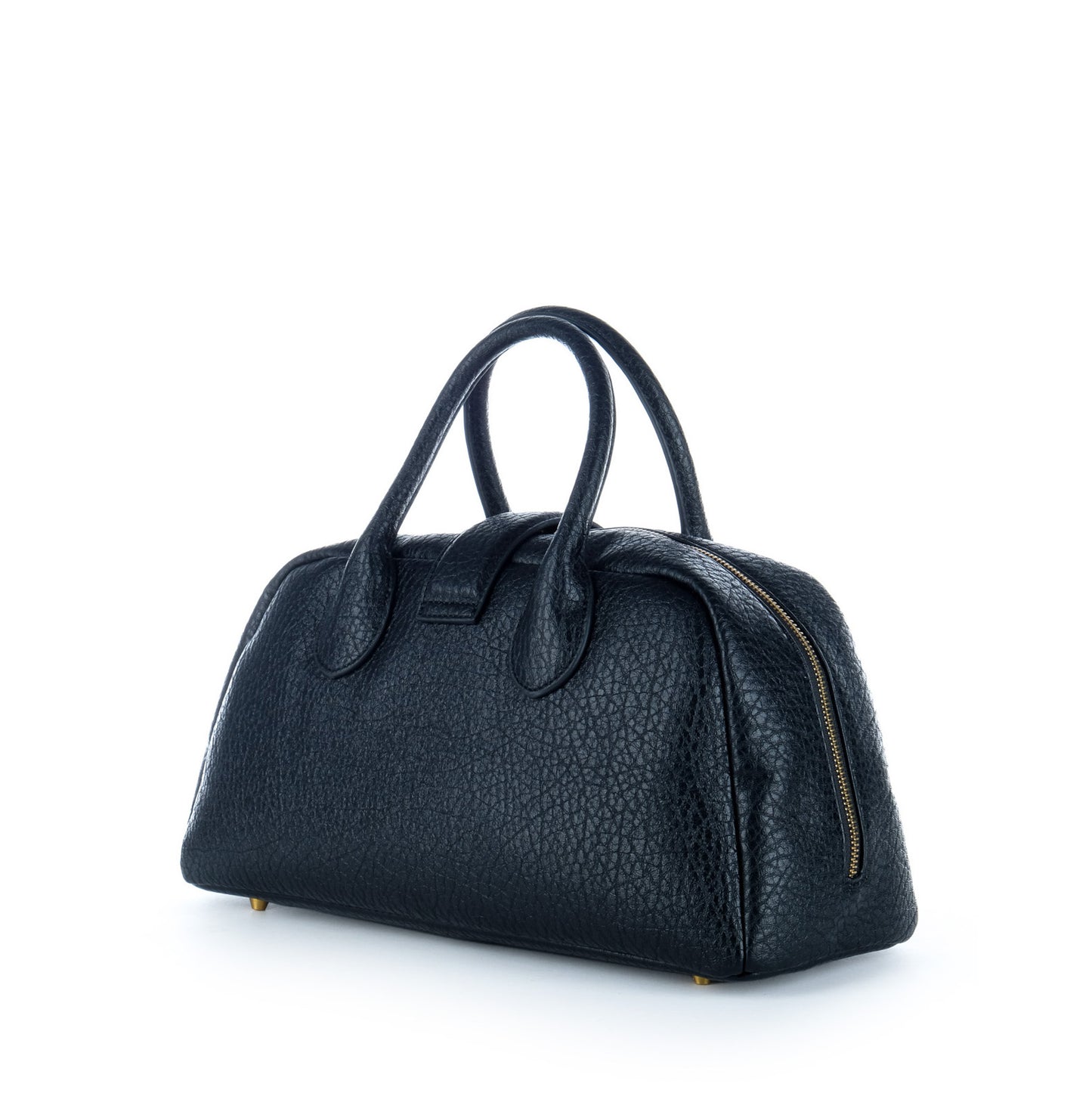 Bolsa Satchel Just Cavalli Azul Escuro com Detalhe Dourado de Serpentes