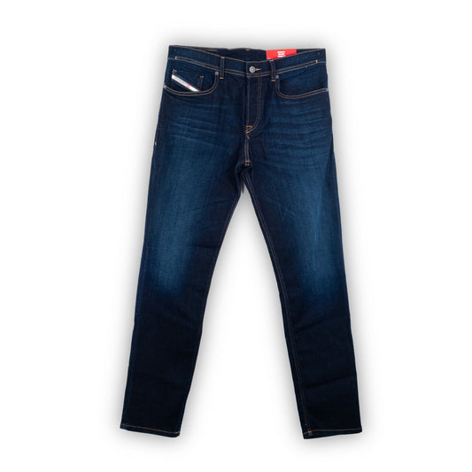 Calças Jeans de Homem Diesel Slim Fit em Denim Escuro com Lavagem Suave