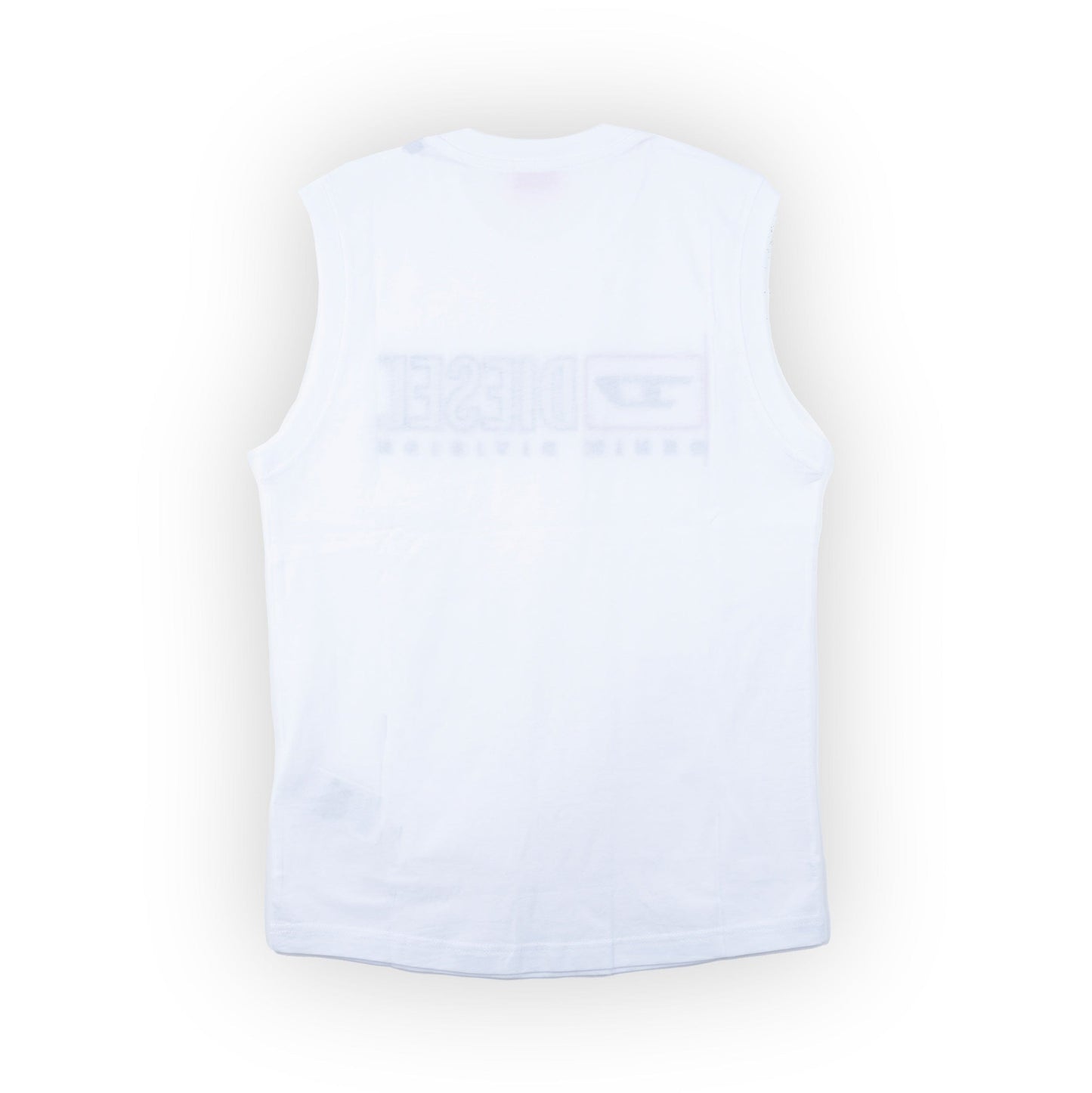 T-Shirt Caveada de Homem Diesel Branca com Logótipo Frontal DENIM DIVISION