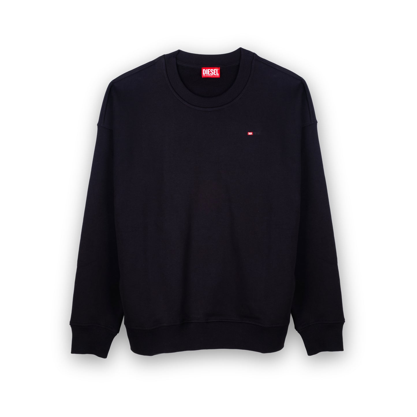 Sweater Homem Diesel Azul Escuro Sweatshirt com Logo Discreto no Peito