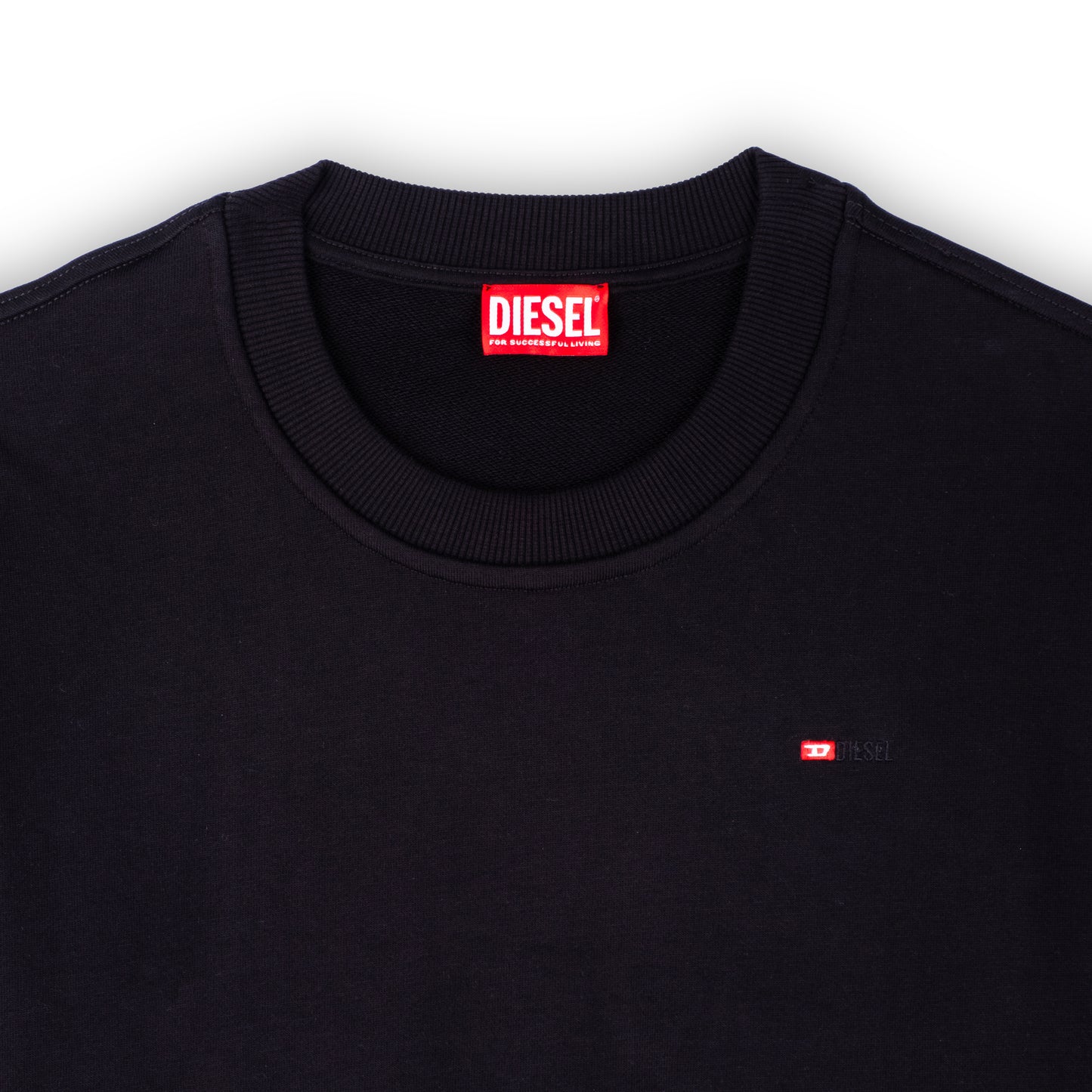 Sweater Homem Diesel Azul Escuro Sweatshirt com Logo Discreto no Peito