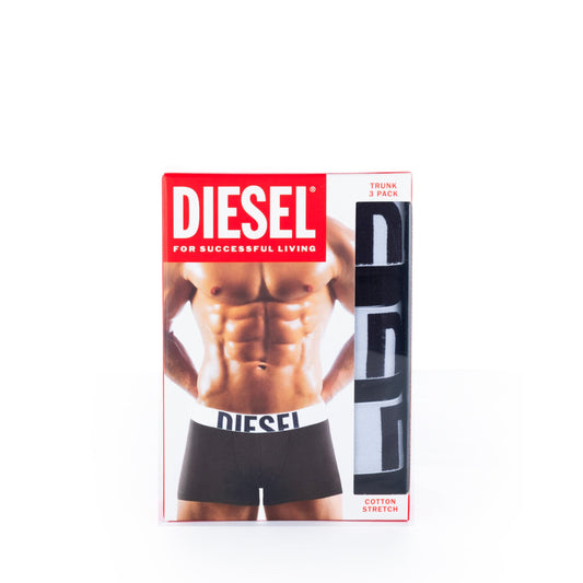 Pack de 3 Boxers de Homem Diesel em Preto com Cintura Elástica com Logótipo
