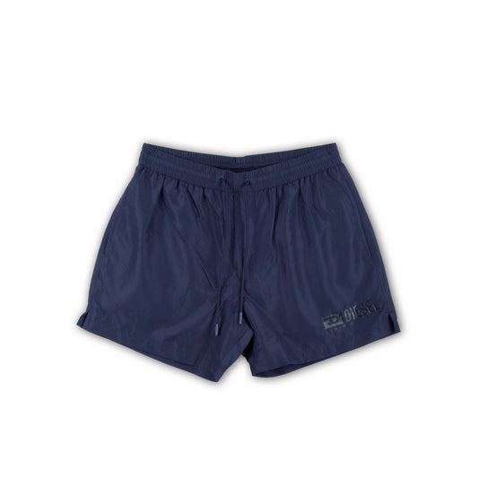 Calções de Banho Homem Diesel Azul Marinho com Logo Lateral e Cintura Elástica