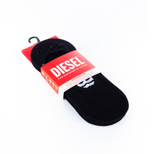 Meias Homem Diesel Pretas com Logo e Pack Essencial