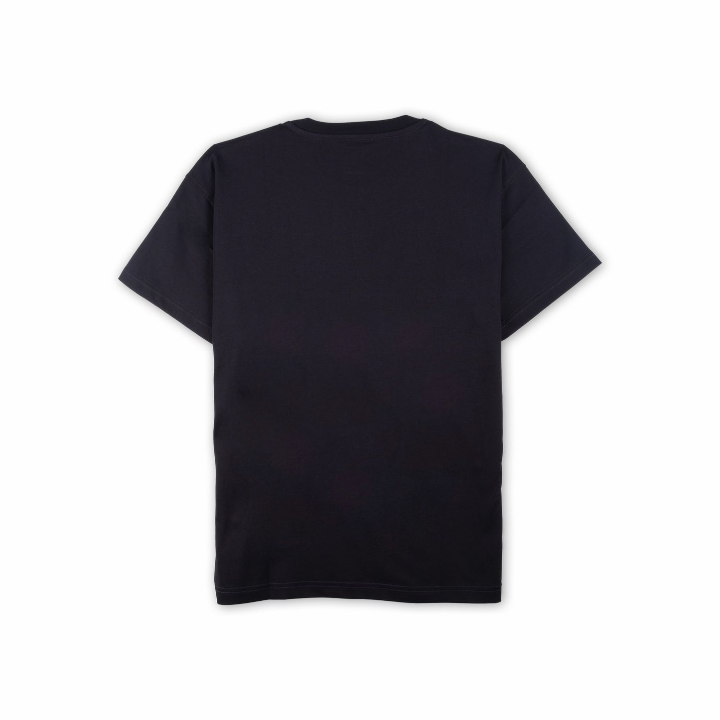 T-Shirt Homem Diesel Preta com Logo Frontal em Relevo