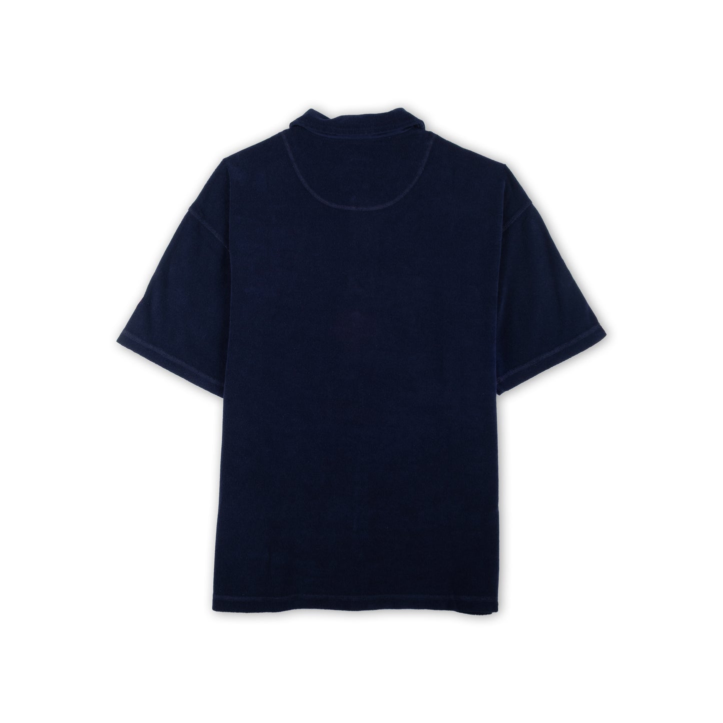 Polo Homem Diesel Azul Escuro Manga Curta em Algodão com Logo