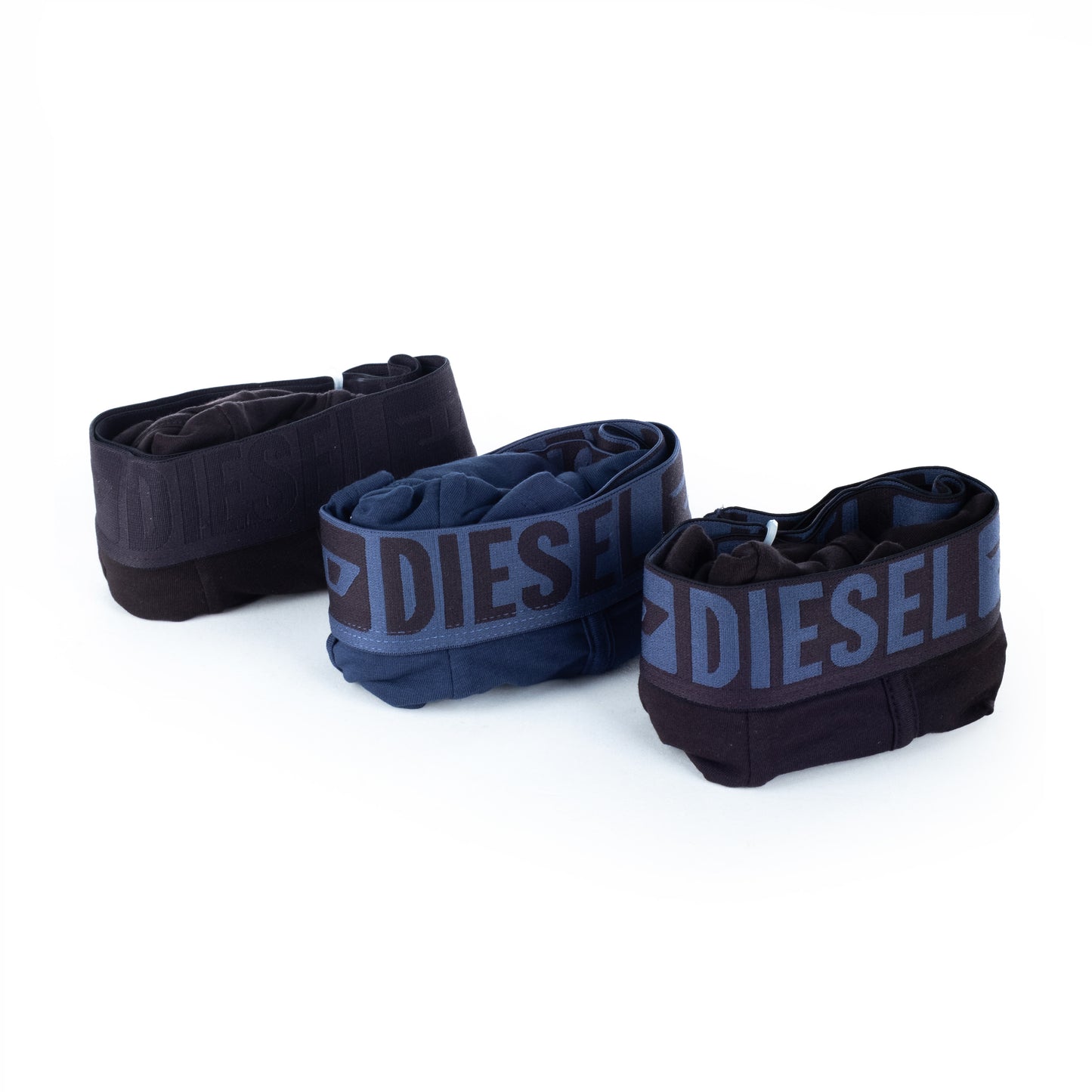 Boxers Homem Diesel Cinza em Algodão Stretch com Cintura Elástica e Logo