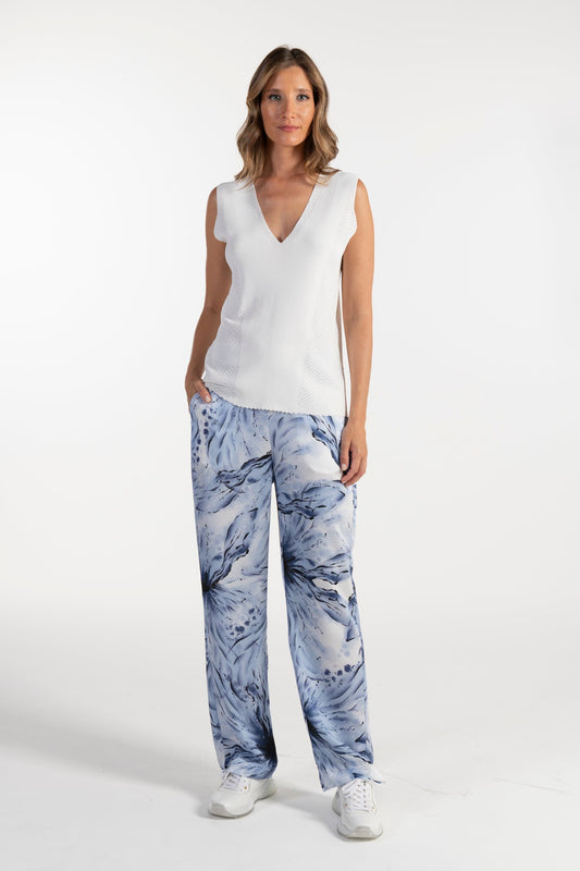 Top Ana Sousa Branco Sem Mangas em Algodão