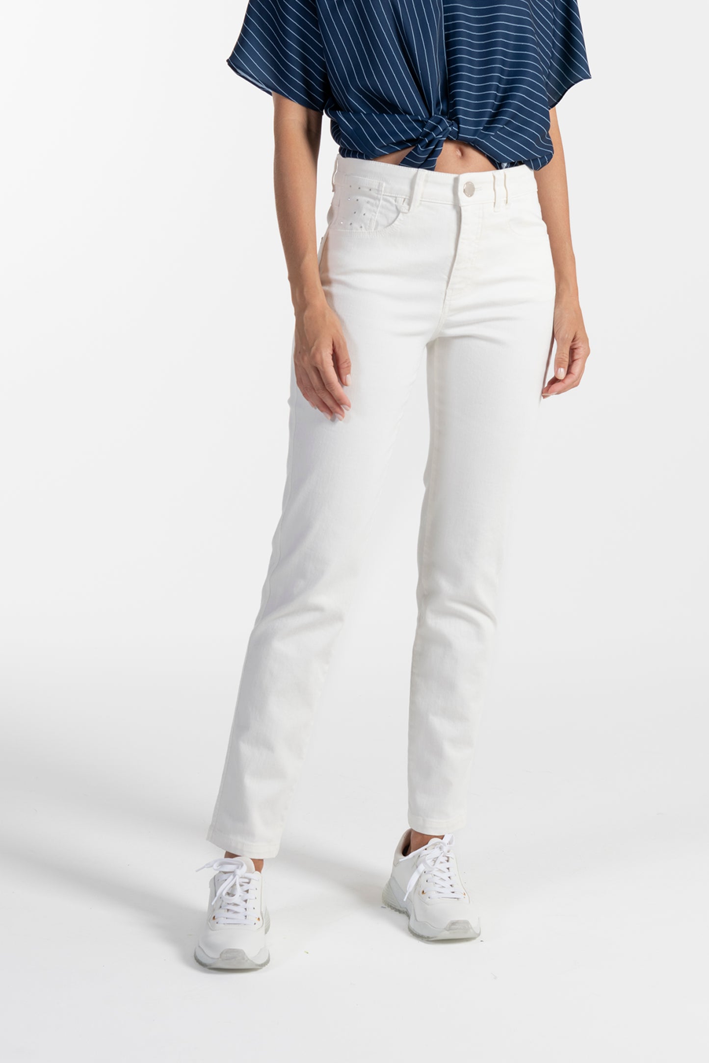 Calças Brancas de Mulher ANA SOUSA com Corte Slim